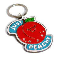 "Just Peachy" Peach Keychain