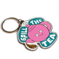 "Spill the Tea" Teapot Keychain