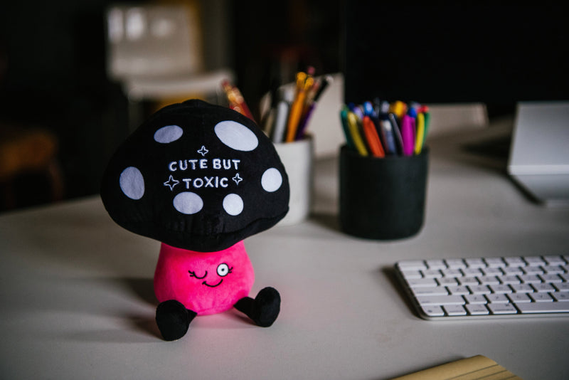 "Cute but Toxic" Mushroom Plush