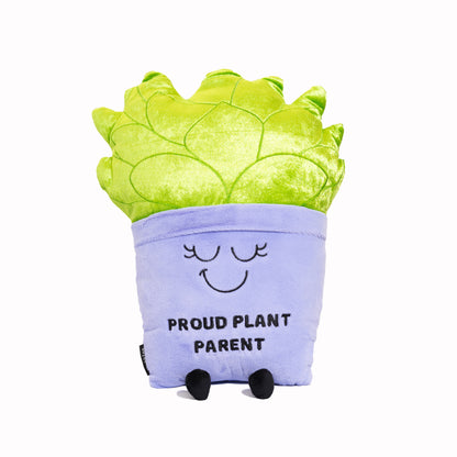 &quot;Proud Plant Parent&quot; Plant Plush Pillow