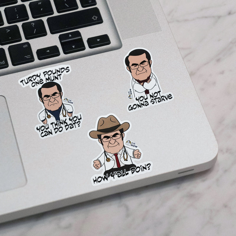 Funny Dr. Now Quote Stickers (3 Pack) - Officially Licensed