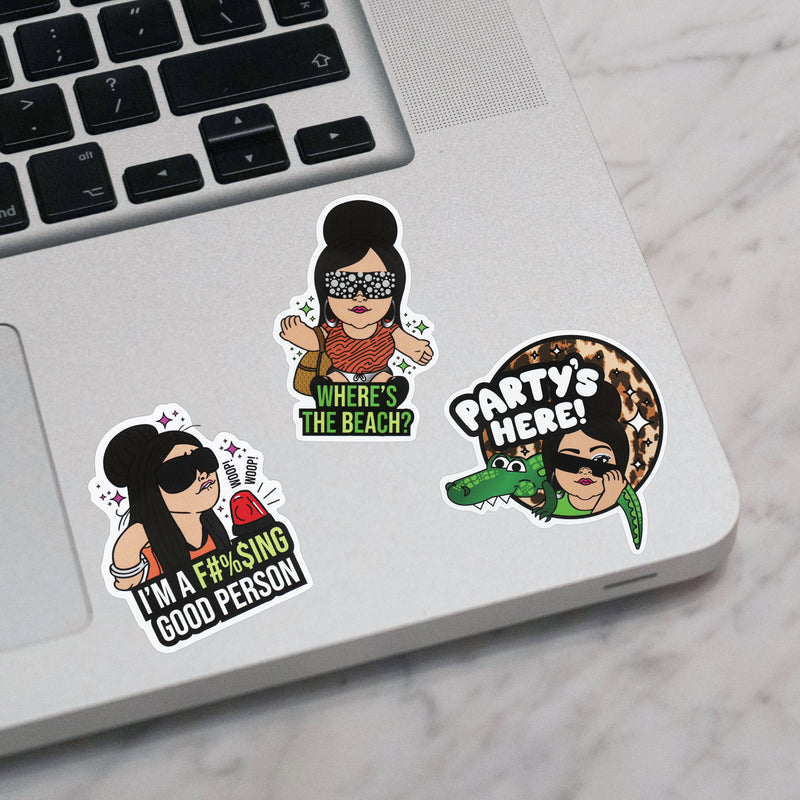 Funny Snooki Quote Stickers (3 Pack) - Officially Licensed