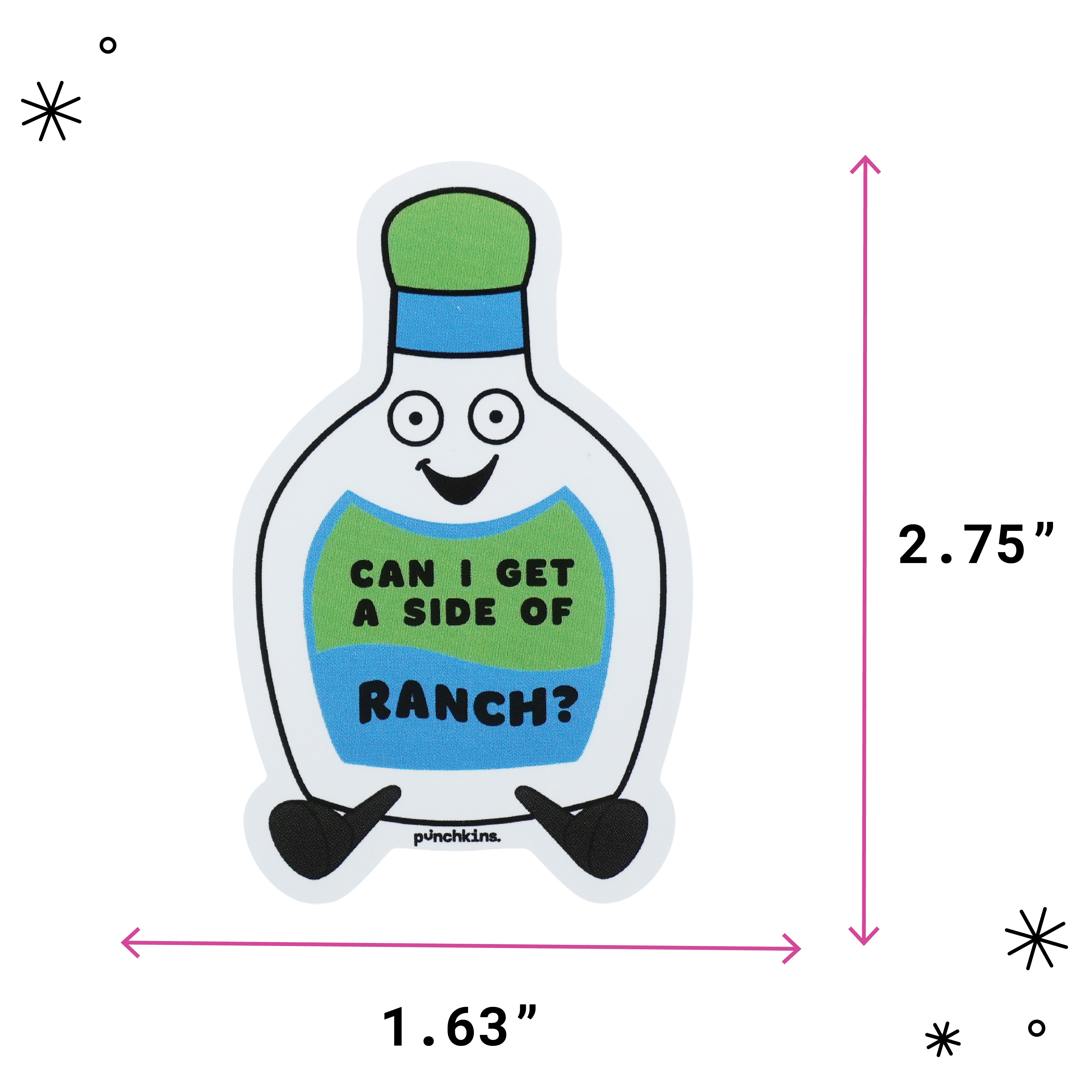 "Can I Get a Side of Ranch?" Vinyl Sticker
