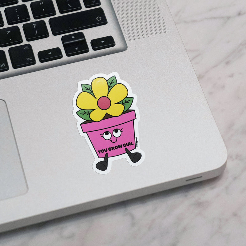 "You Grow Girl" Flower Vinyl Sticker
