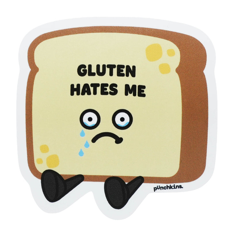 "Gluten Hates Me" Vinyl Sticker