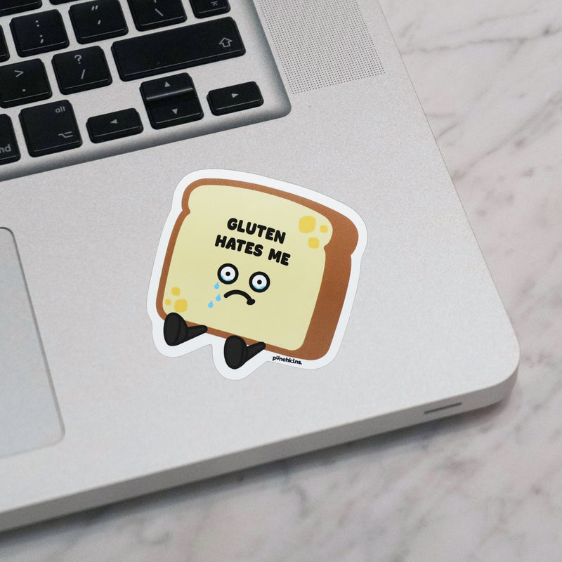 "Gluten Hates Me" Vinyl Sticker