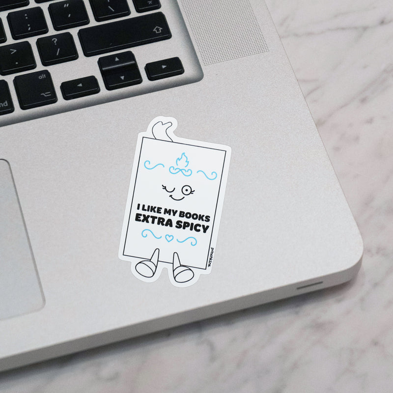 "I Like My Books Extra Spicy" Book Vinyl Sticker