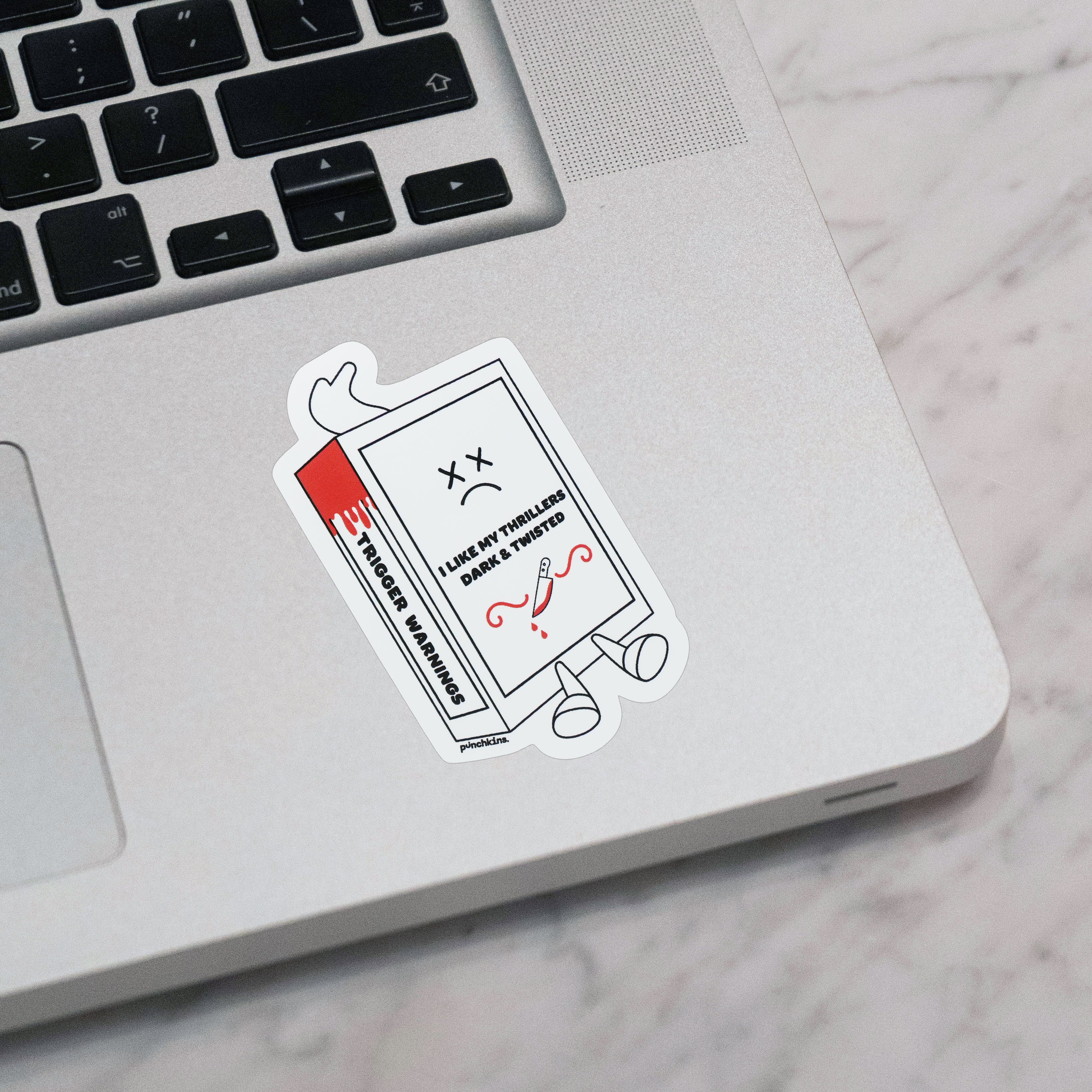 "I Like My Thrillers Dark & Twisted" Book Vinyl Sticker