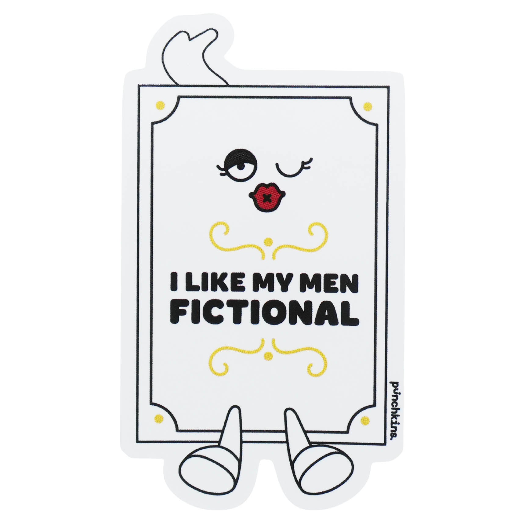 "I Like My Men Fictional" Book Vinyl Sticker