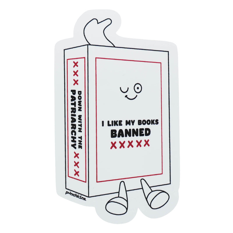 "I Like My Books Banned" Book Vinyl Sticker