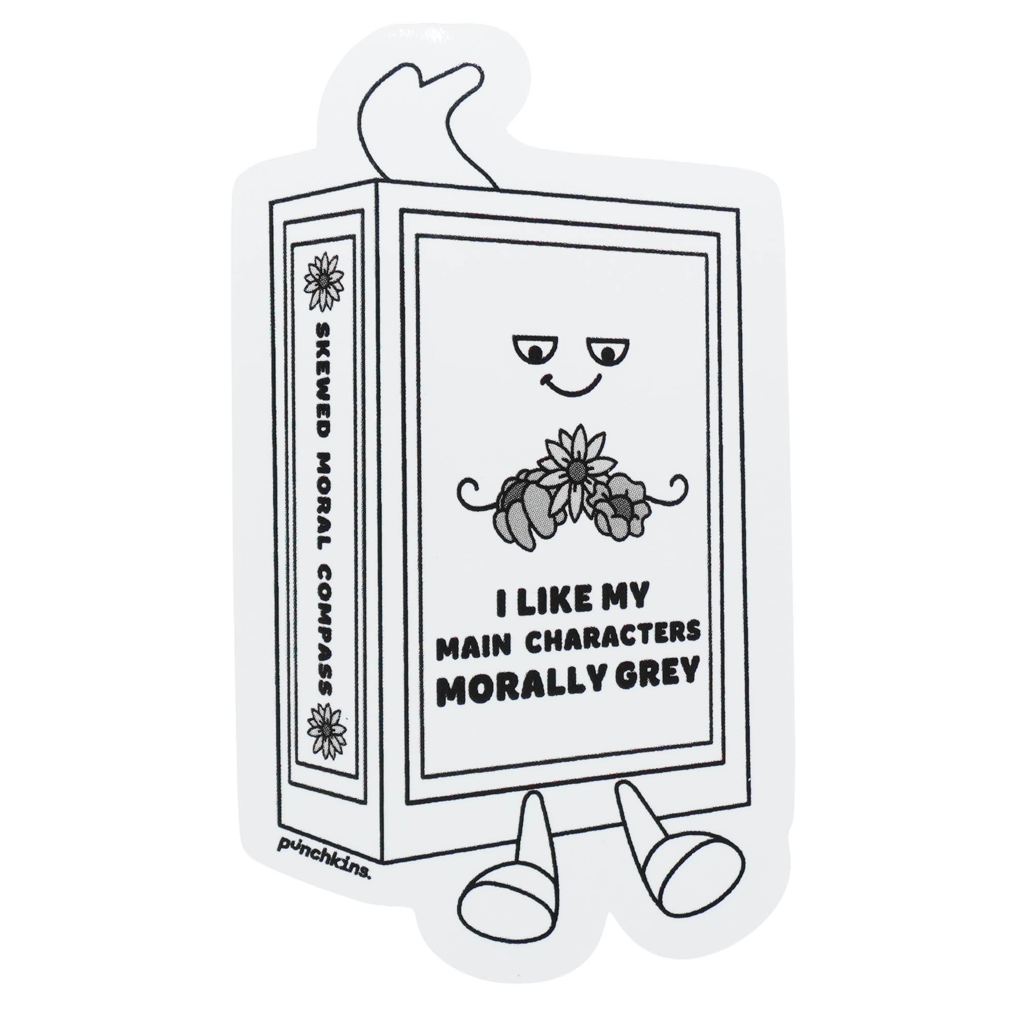 "I Like My Main Characters Morally Grey" Book Vinyl Sticker