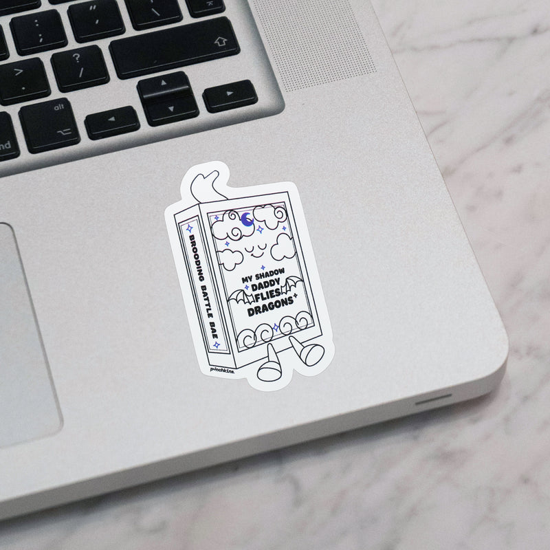 "My Shadow Daddy Flies Dragons" Book Vinyl Sticker