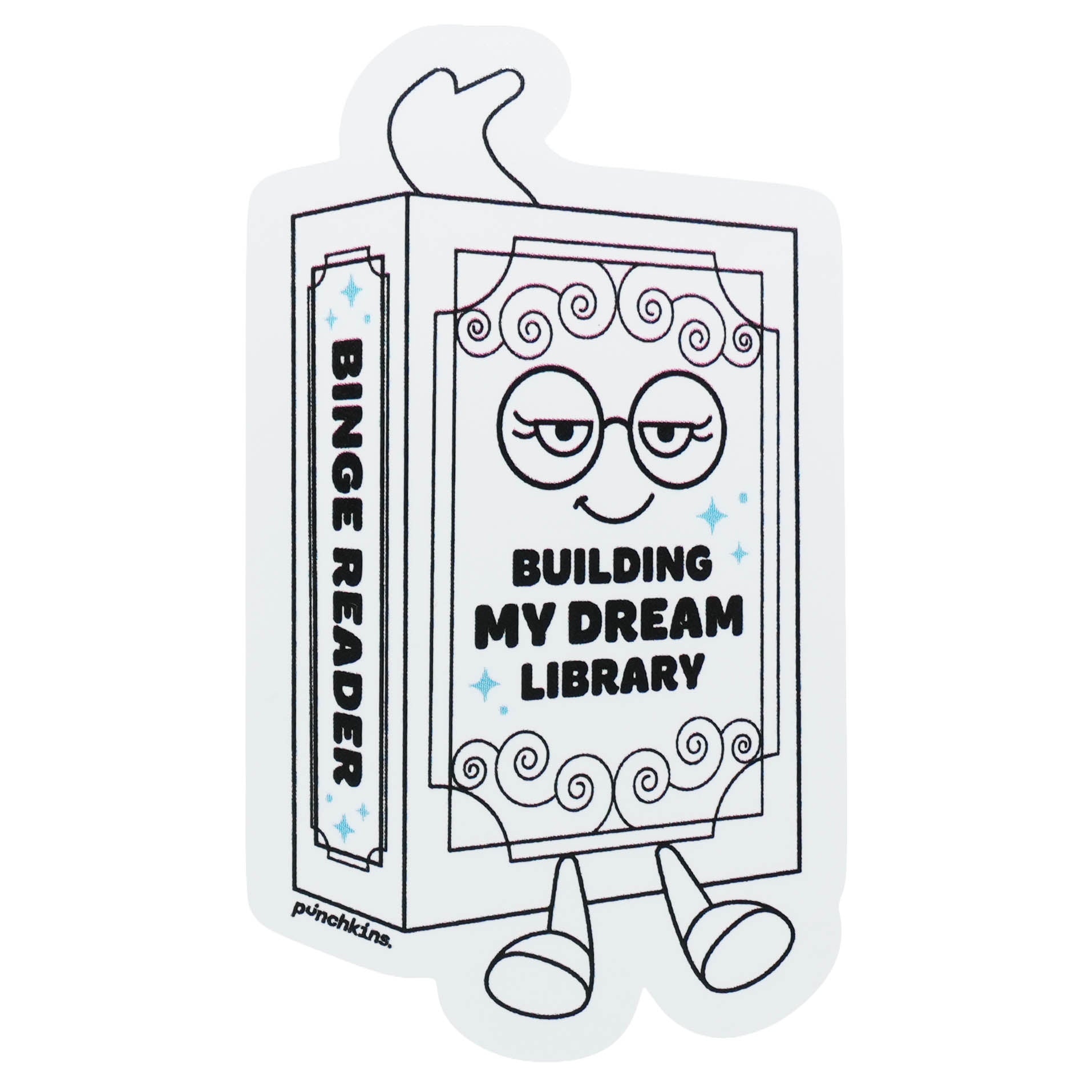 "Building My Dream Library" Book Vinyl Sticker