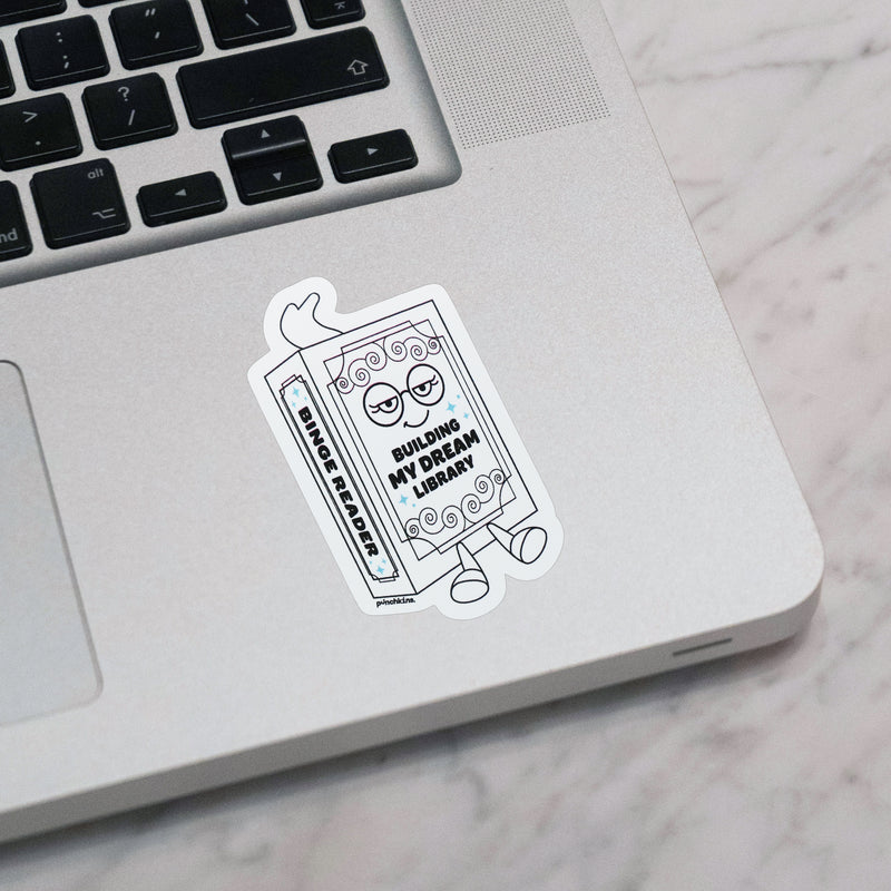 "Building My Dream Library" Book Vinyl Sticker
