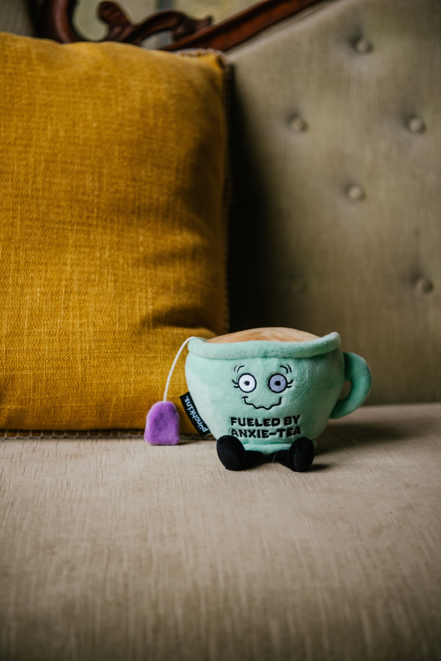 "Fueled by Anxie-tea" Teacup Plush