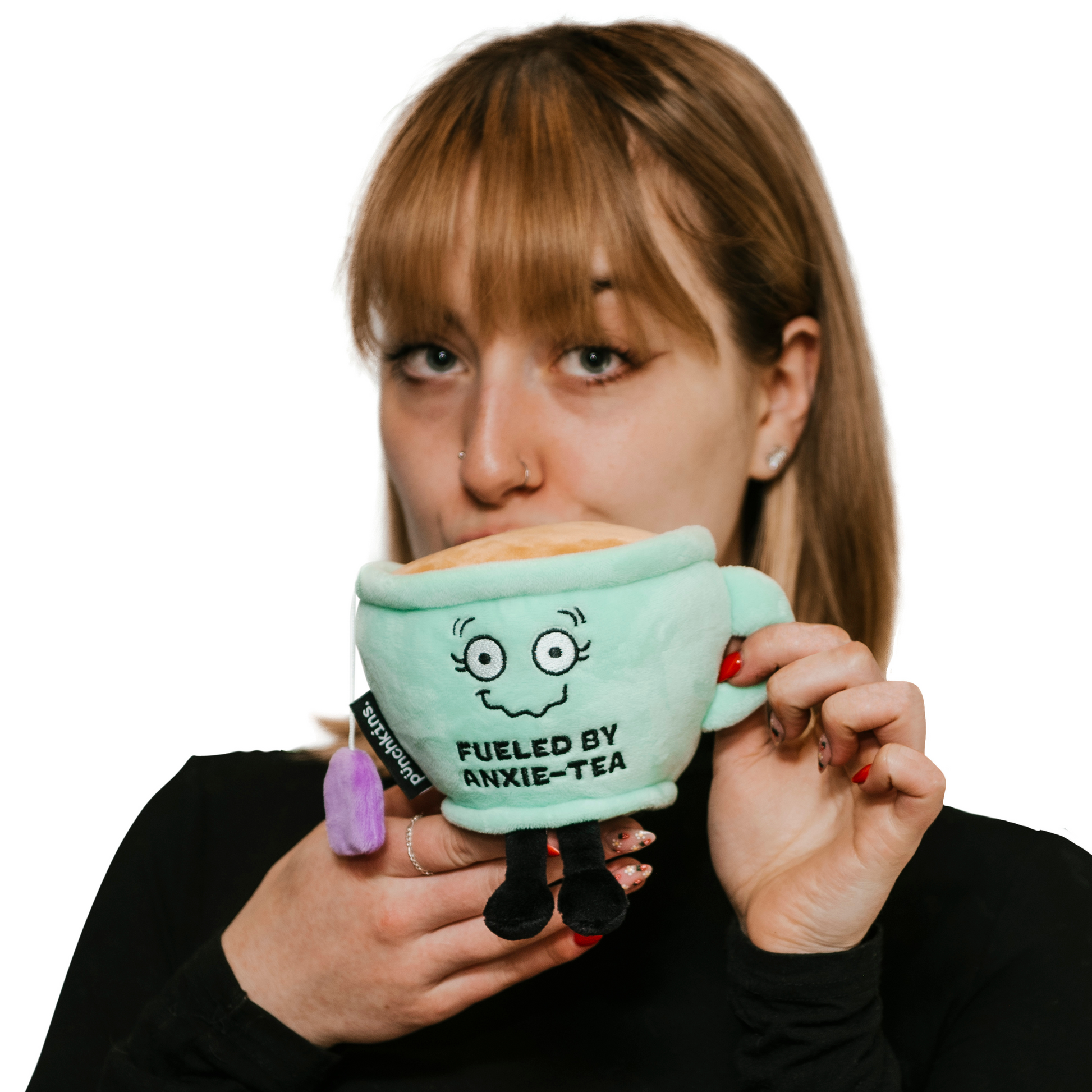 "Fueled by Anxie-tea" Teacup Plush