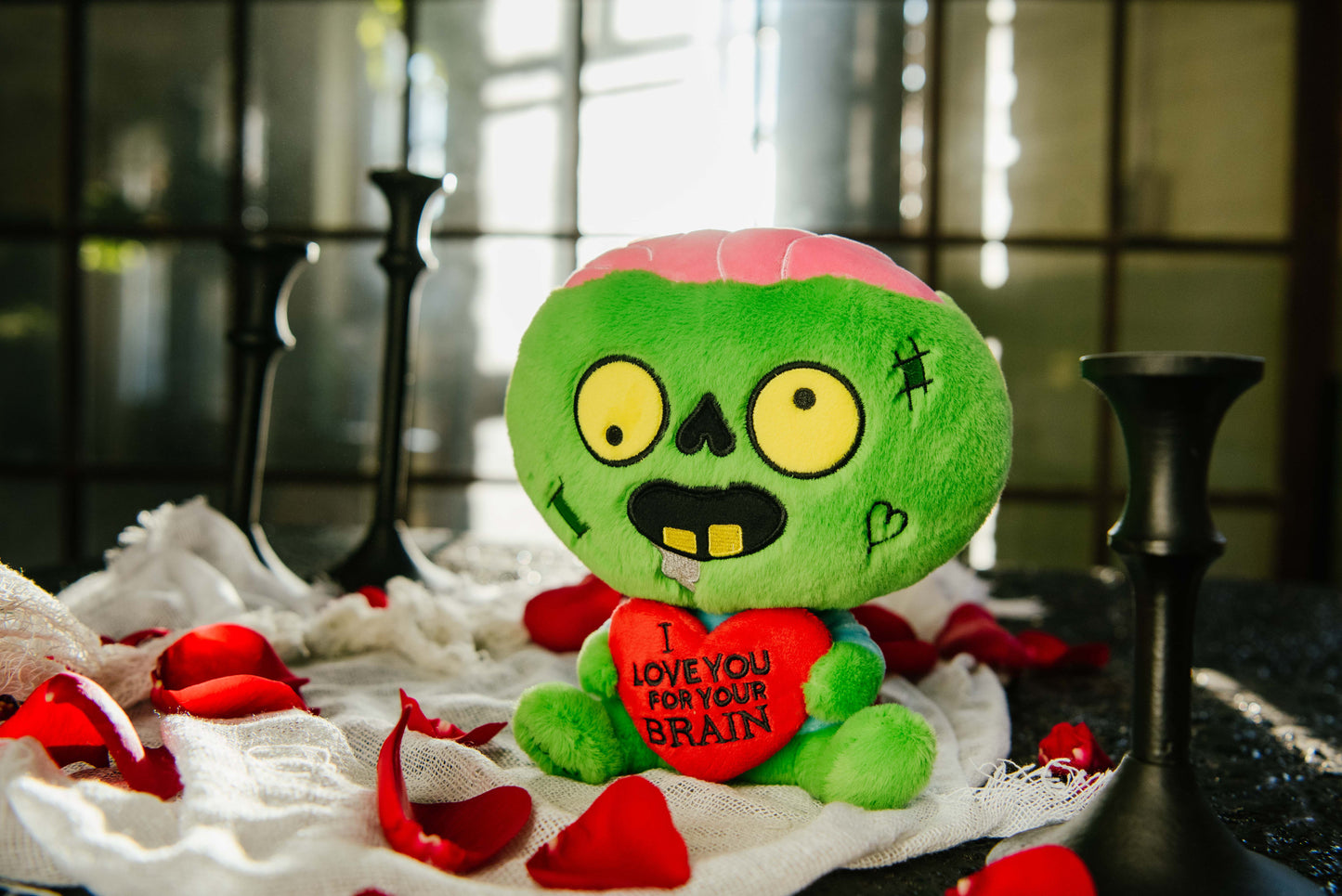 "I Love You For Your Brain" Zombie Plush