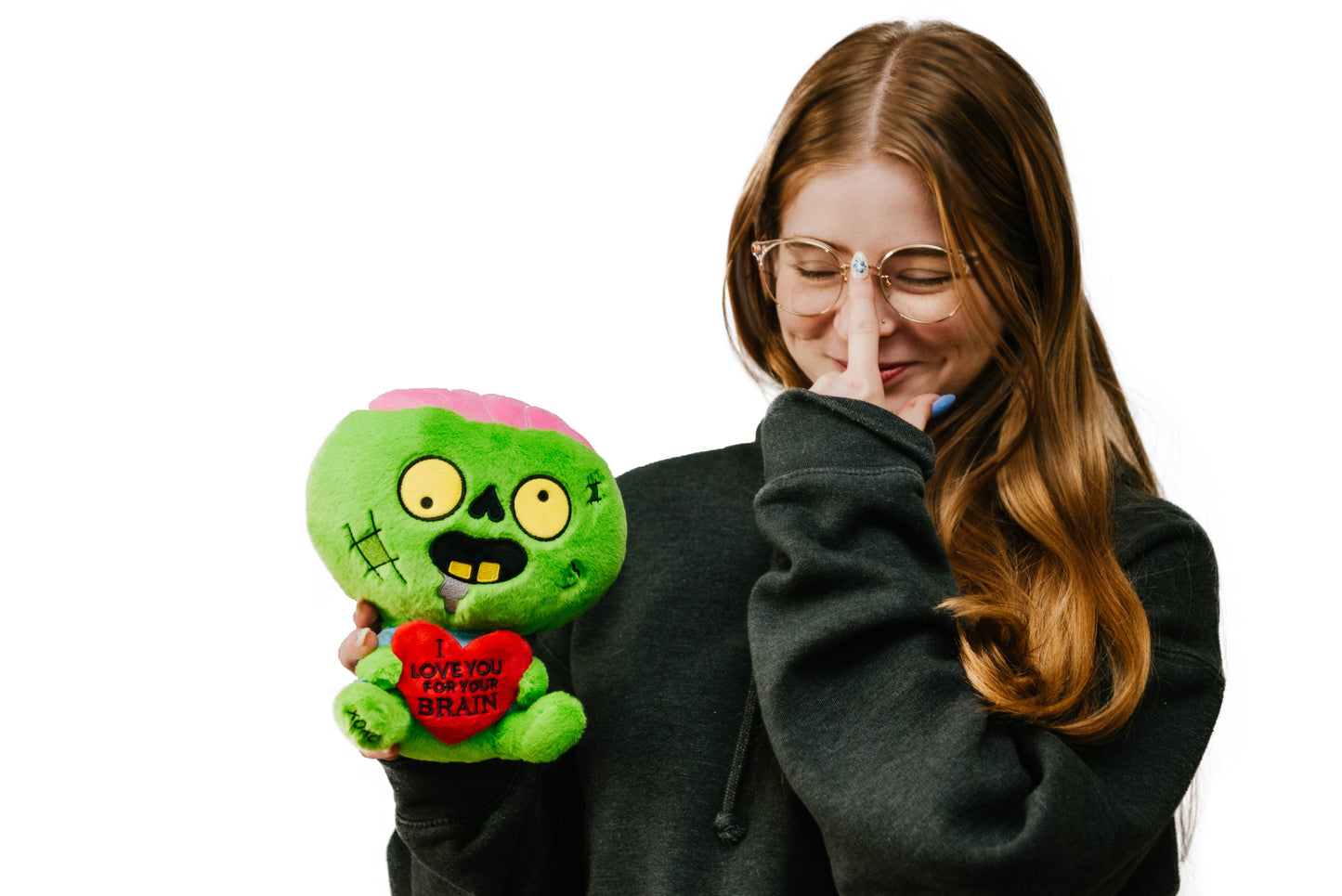 "I Love You For Your Brain" Zombie Plush