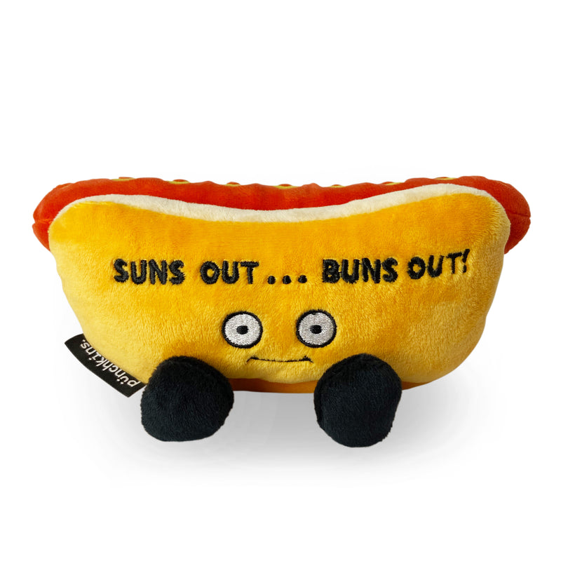 "Suns Out... Buns Out!" Hot Dog Plush